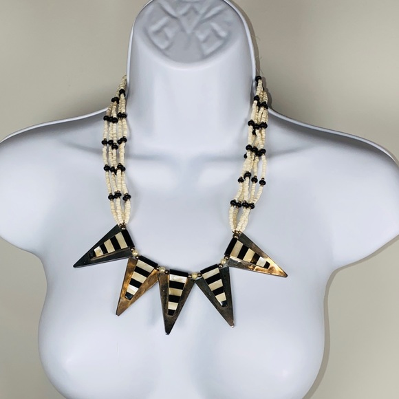 Vintage Statement Beaded Necklace - Picture 2 of 6